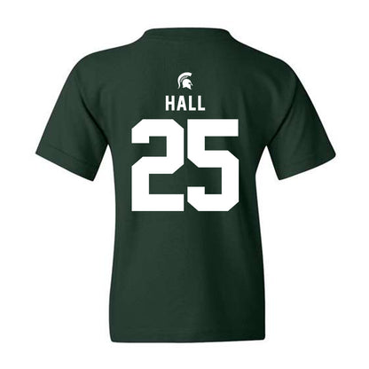 Michigan State - NCAA Men's Basketball : Malik Hall - Youth T-Shirt