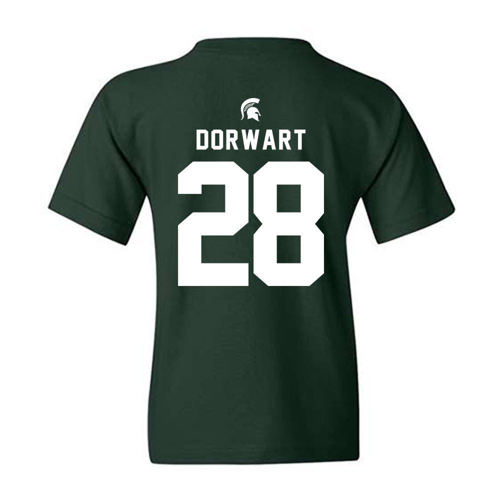 Michigan State - NCAA Men's Ice Hockey : Karsen Dorwart - Youth T-Shirt-1