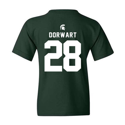 Michigan State - NCAA Men's Ice Hockey : Karsen Dorwart - Youth T-Shirt-1