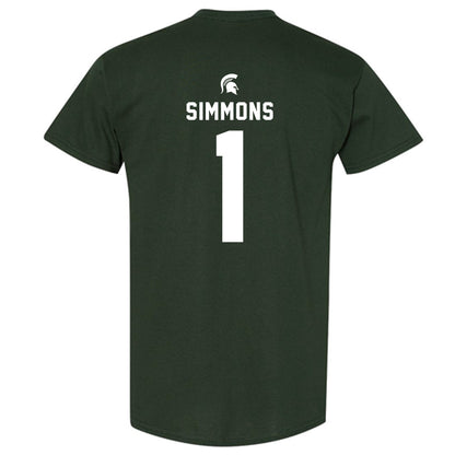 Michigan State - NCAA Women's Basketball : Jaddan Simmons - T-Shirt-1