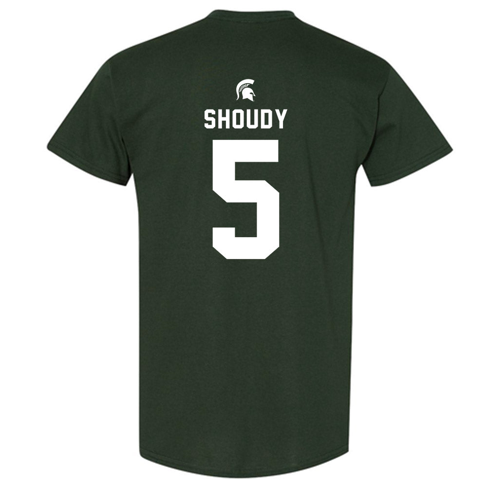 Michigan State - NCAA Men's Ice Hockey : Travis Shoudy - Generic Shersey T-Shirt-1