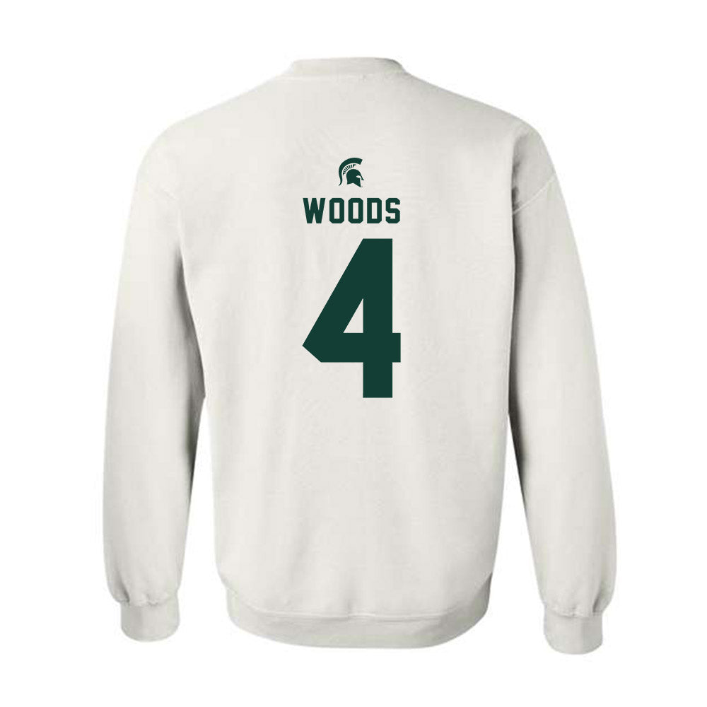 Michigan State - NCAA Football : Edward Woods - Classic Shersey Crewneck Sweatshirt-1