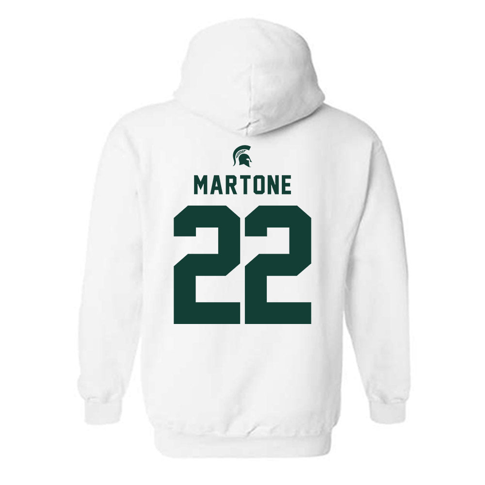 Michigan State - NCAA Men's Ice Hockey : Porter Martone - Classic Shersey Hooded Sweatshirt-1