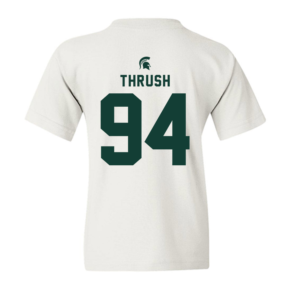 Michigan State - NCAA Football : Cal Thrush - Classic Shersey Youth T-Shirt-1