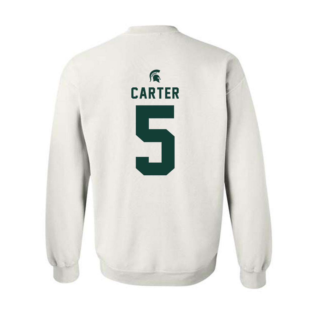 Michigan State - NCAA Football : Nathan Carter - Classic Shersey Crewneck Sweatshirt-1