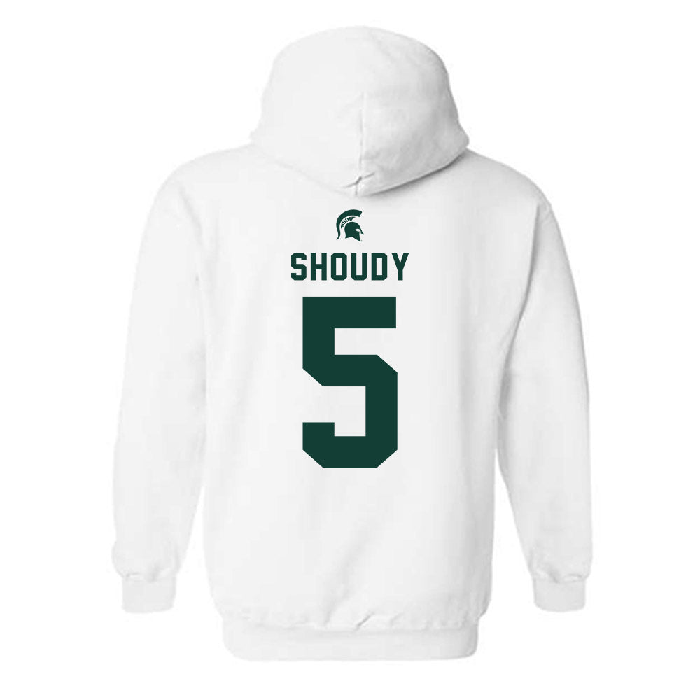 Michigan State - NCAA Men's Ice Hockey : Travis Shoudy - Classic Shersey Hooded Sweatshirt-1