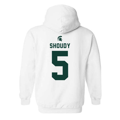 Michigan State - NCAA Men's Ice Hockey : Travis Shoudy - Classic Shersey Hooded Sweatshirt-1