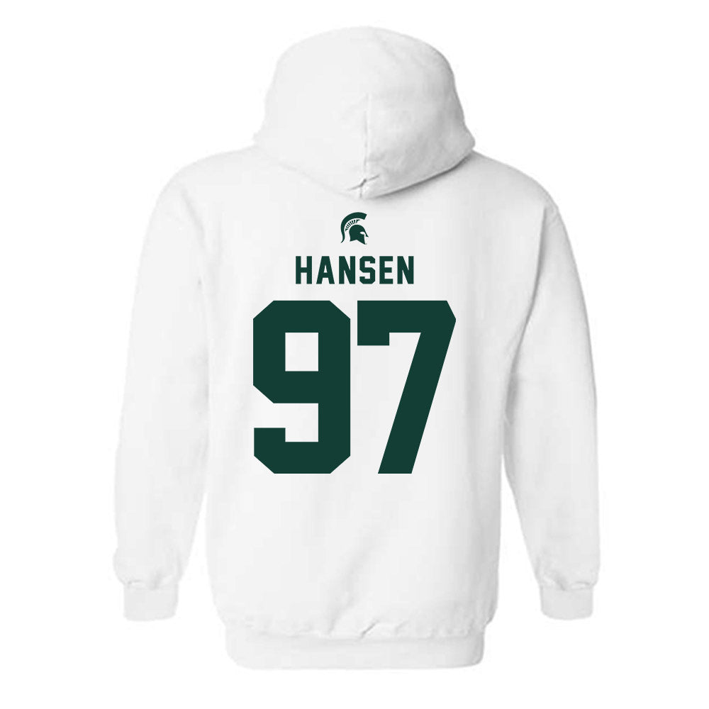 Michigan State - NCAA Football : Maverick Hansen - Classic Shersey Hooded Sweatshirt-1