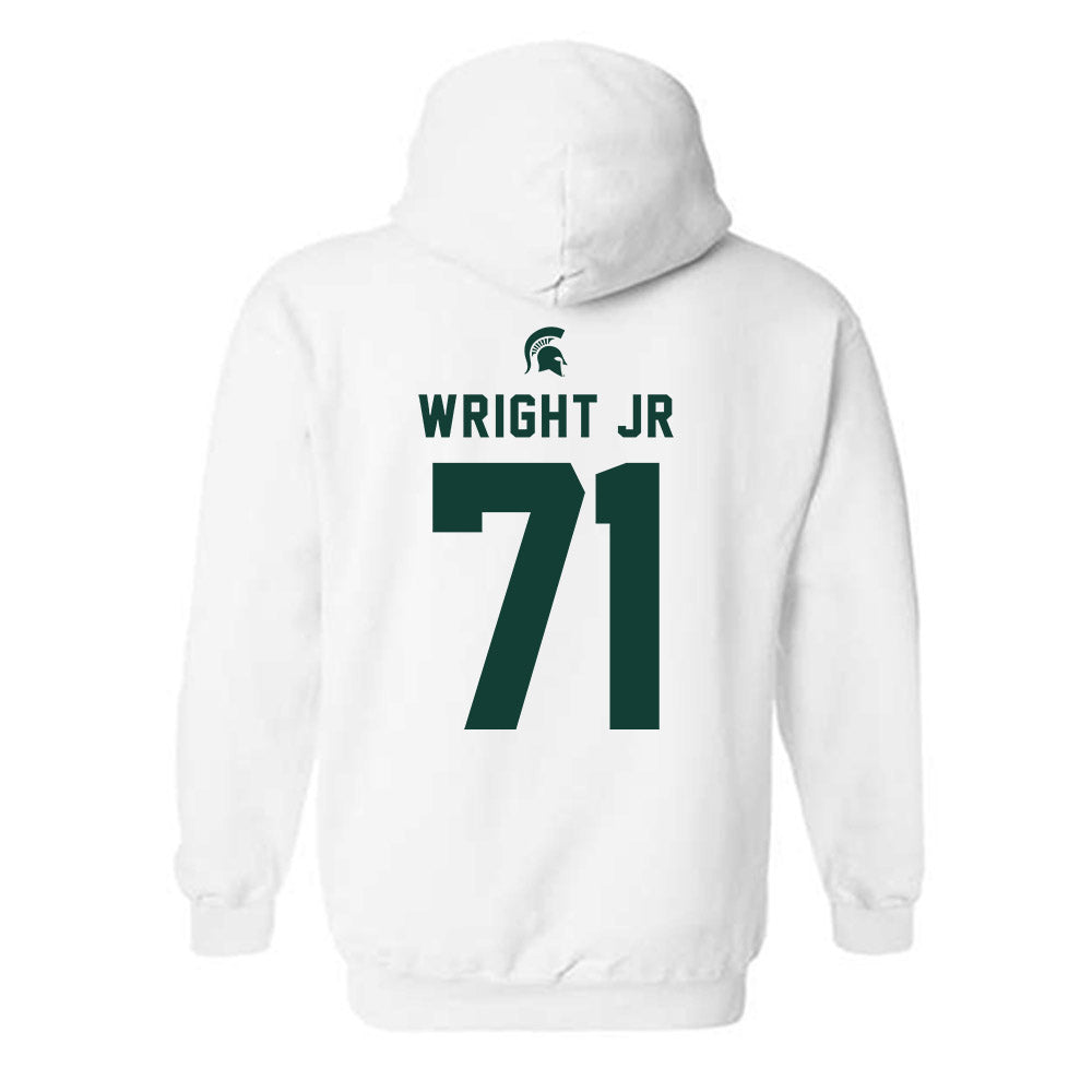 Michigan State - NCAA Football : Robert Wright Jr - Classic Shersey Hooded Sweatshirt-1