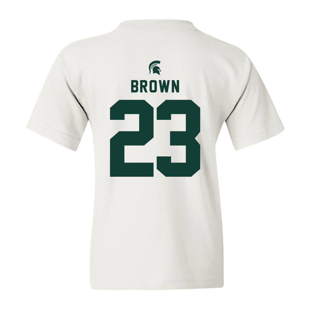 Michigan State - NCAA Women's Basketball : Jalyn Brown - Classic Shersey Youth T-Shirt-1