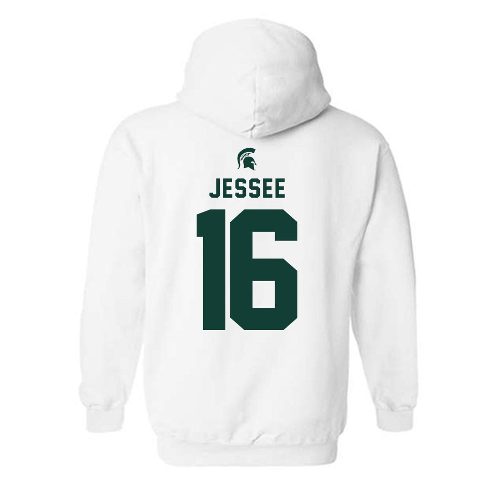 Michigan State - NCAA Football : Ryland Jessee - Classic Shersey Hooded Sweatshirt-1