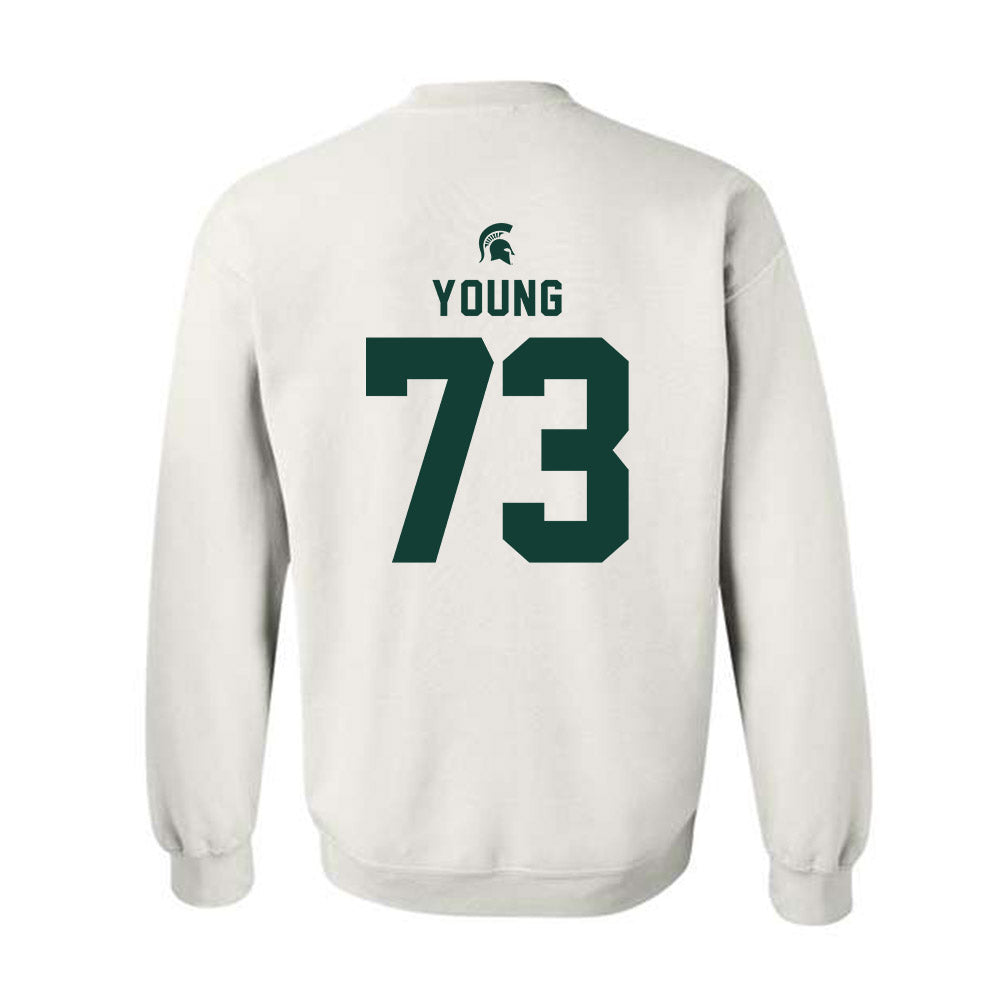 Michigan State - NCAA Football : Rustin Young - Classic Shersey Crewneck Sweatshirt-1