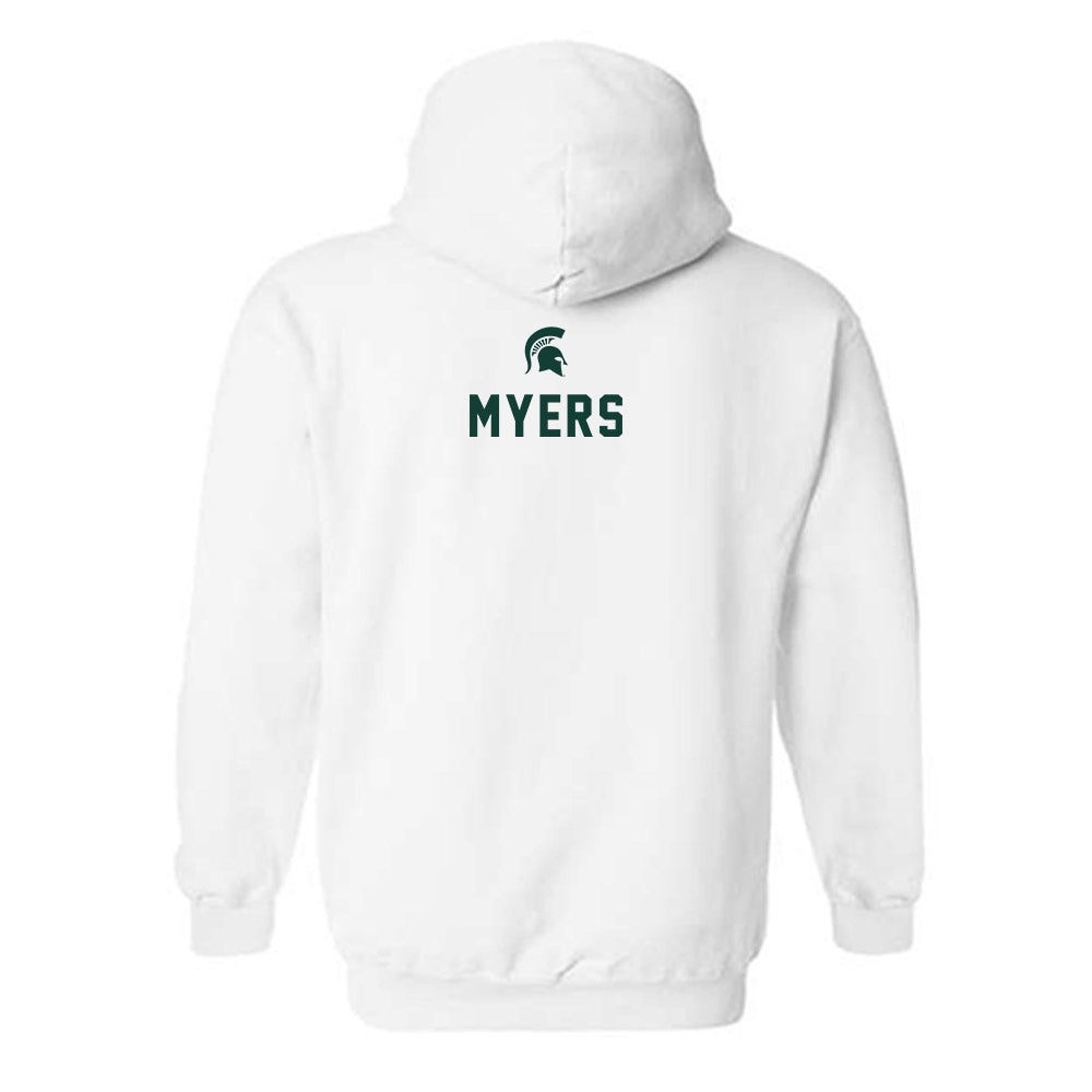 Michigan State - NCAA Wrestling : Duke Myers - Classic Shersey Hooded Sweatshirt-1