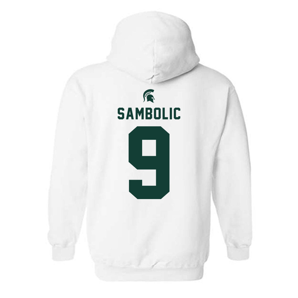 Michigan State - NCAA Women's Basketball : Sara Sambolic - Classic Shersey Hooded Sweatshirt-1