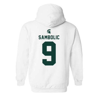 Michigan State - NCAA Women's Basketball : Sara Sambolic - Classic Shersey Hooded Sweatshirt-1