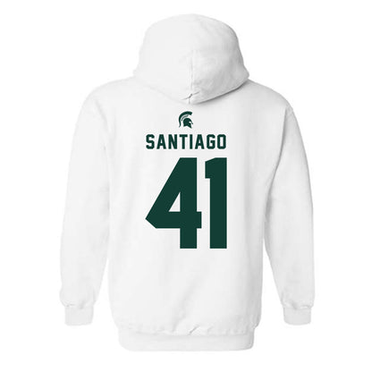 Michigan State - NCAA Football : David Santiago - Classic Shersey Hooded Sweatshirt-1