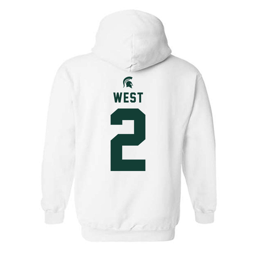 Michigan State - NCAA Football : Aydan West - Classic Shersey Hooded Sweatshirt-1