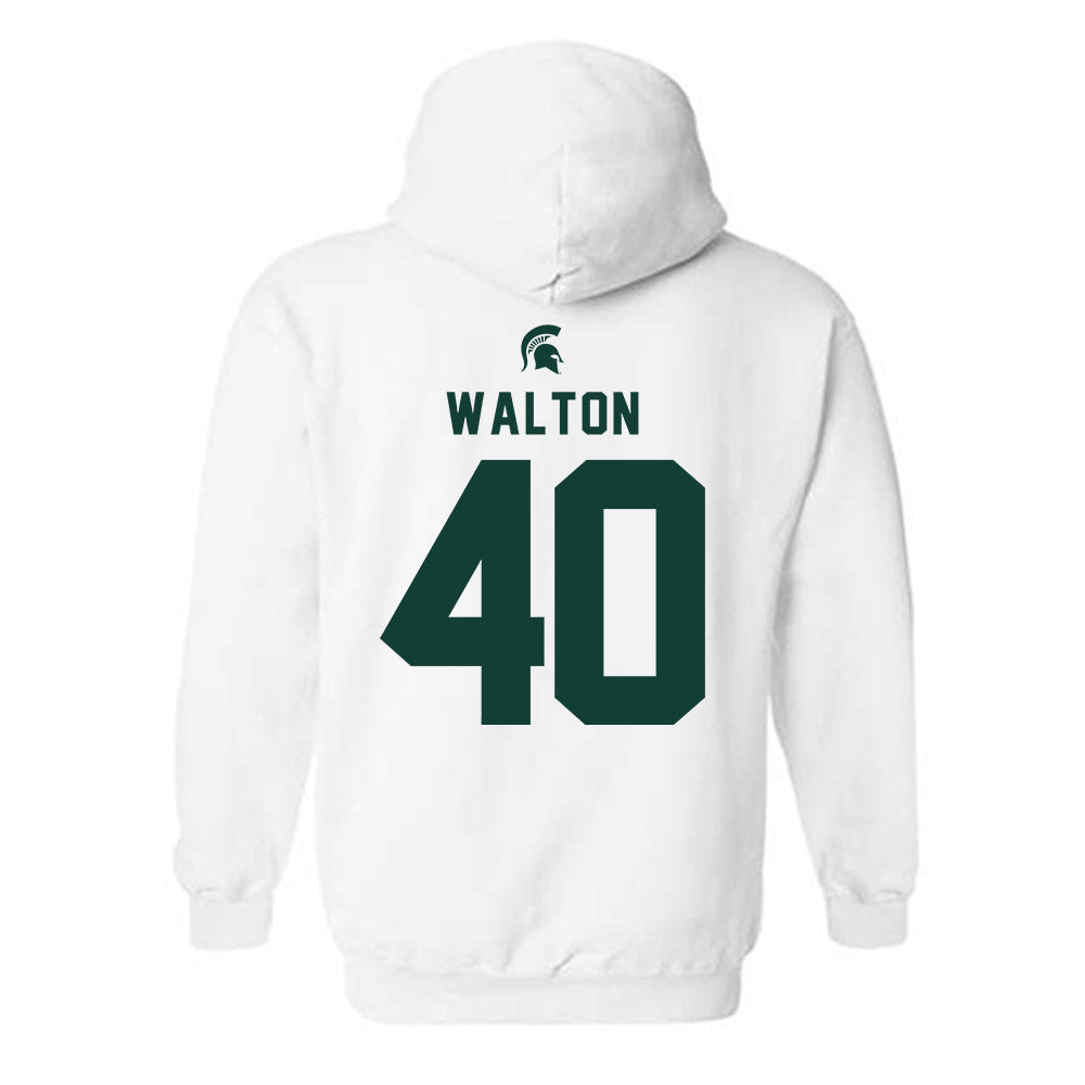Michigan State - NCAA Men's Basketball : Brennan Walton - Classic Shersey Hooded Sweatshirt-1