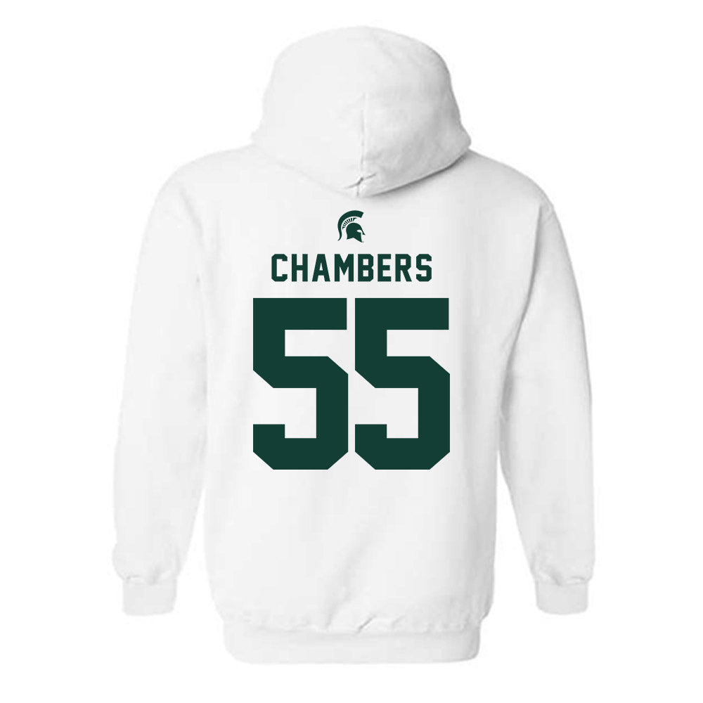 Michigan State - NCAA Baseball : Brady Chambers - Classic Shersey Hooded Sweatshirt-1