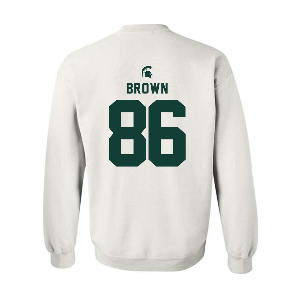 Michigan State - NCAA Football : Jaylan Brown - Classic Shersey Crewneck Sweatshirt-1