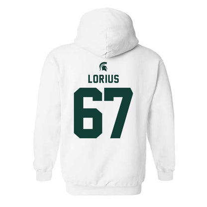 Michigan State - NCAA Football : Hayden Lorius - Classic Shersey Hooded Sweatshirt-1