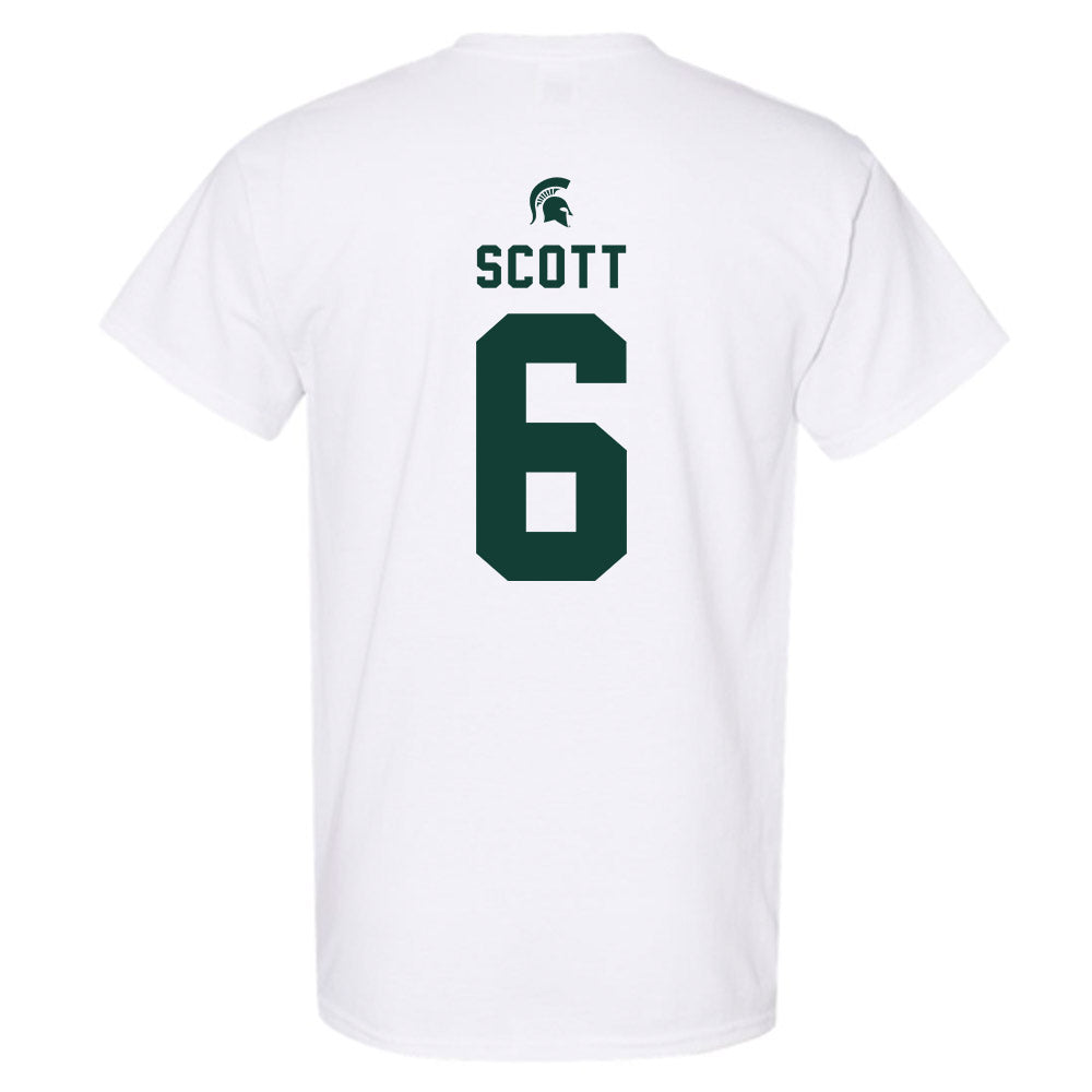 Michigan State - NCAA Men's Basketball : Jordan Scott - Classic Shersey T-Shirt-1