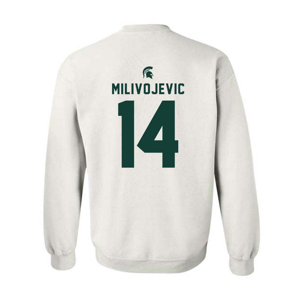 Michigan State - NCAA Football : Alessio Milivojevic - Classic Shersey Crewneck Sweatshirt-1