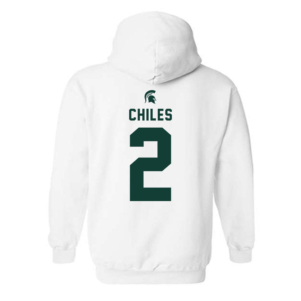 Michigan State - NCAA Football : Aidan Chiles - Classic Shersey Hooded Sweatshirt-1