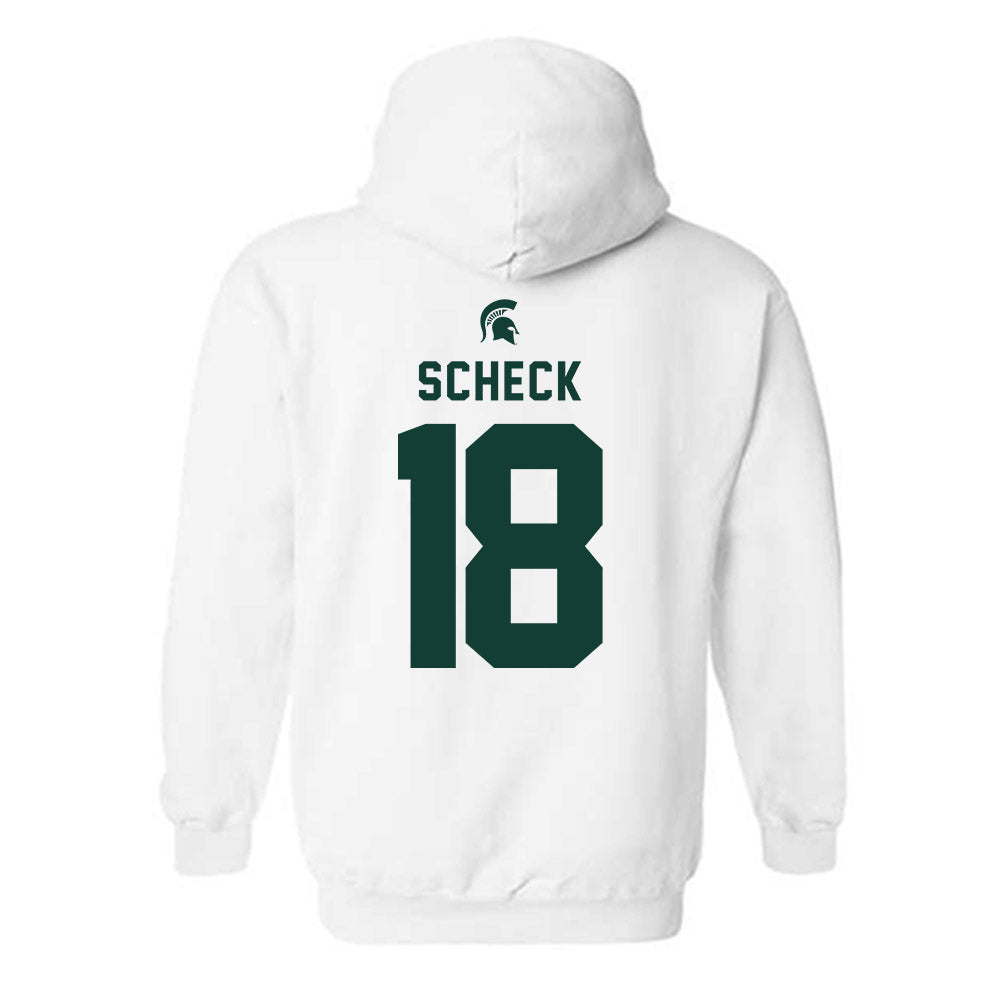 Michigan State - NCAA Women's Volleyball : Breccan Scheck - Classic Shersey Hooded Sweatshirt-1