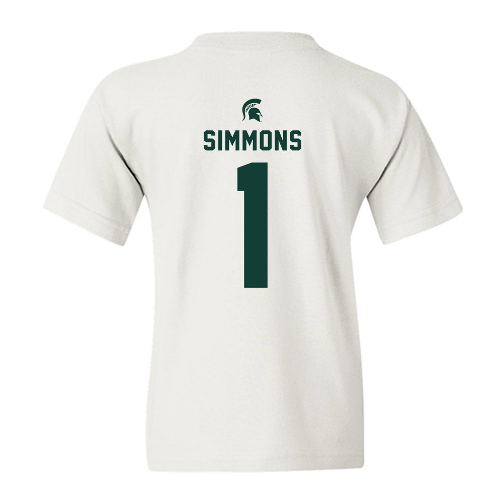 Michigan State - NCAA Women's Basketball : Jaddan Simmons - Classic Shersey Youth T-Shirt-1