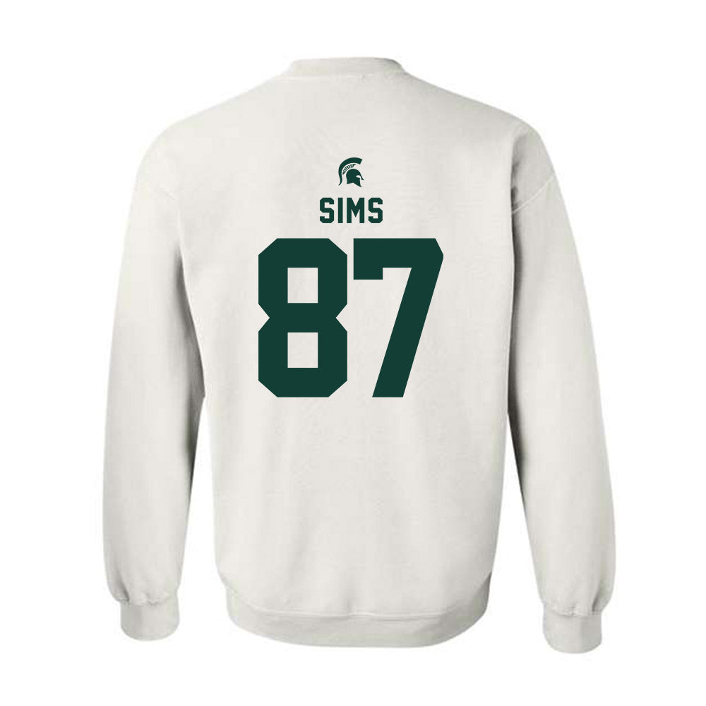 Michigan State - NCAA Football : Dyson Sims - Classic Shersey Crewneck Sweatshirt-1