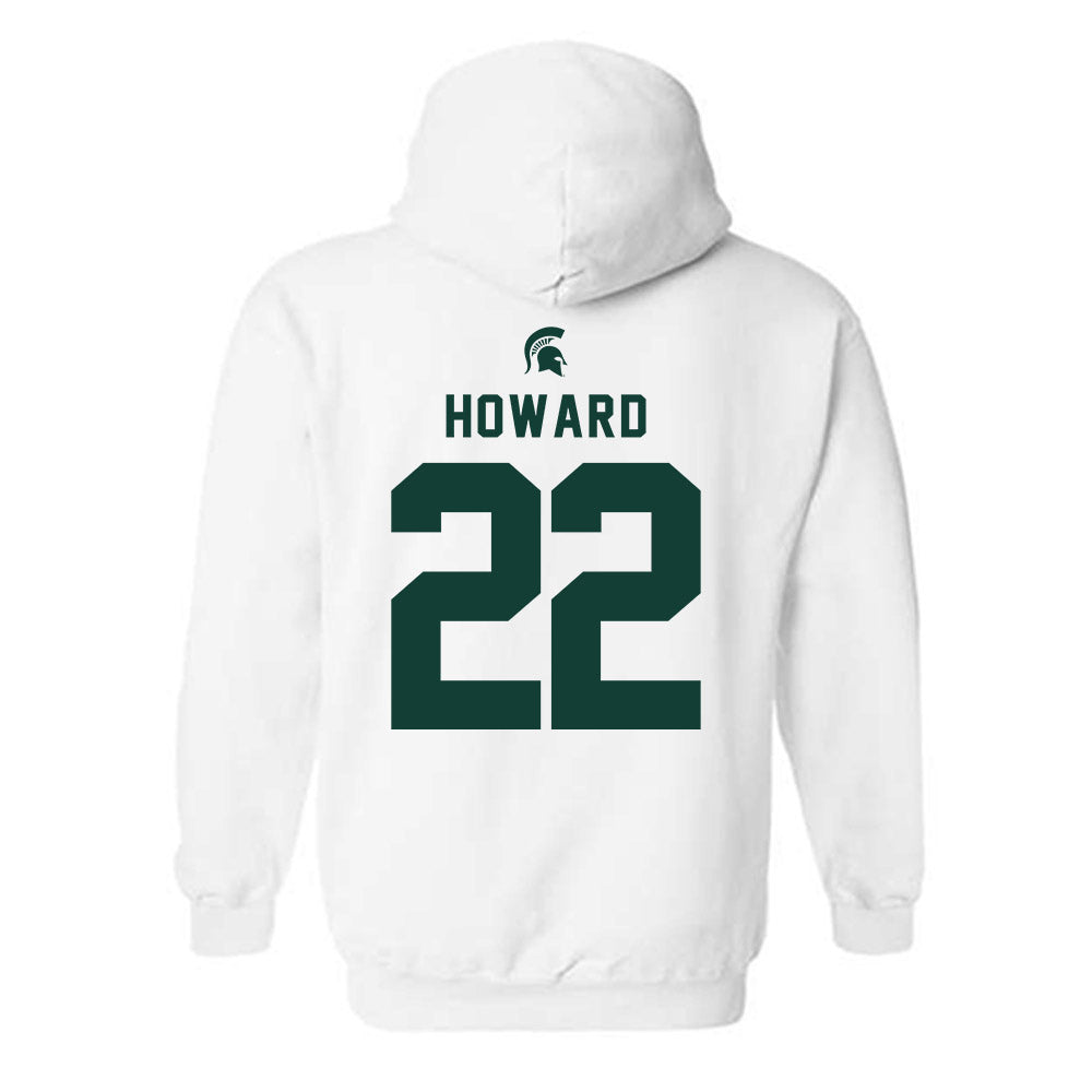 Michigan State - NCAA Men's Ice Hockey : Isaac Howard - Classic Shersey Hooded Sweatshirt-1