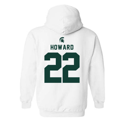 Michigan State - NCAA Men's Ice Hockey : Isaac Howard - Classic Shersey Hooded Sweatshirt-1