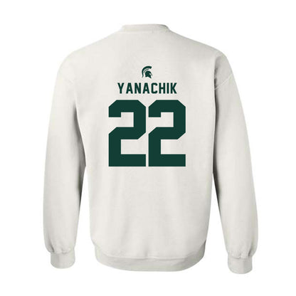 Michigan State - NCAA Football : Jack Yanachik - Classic Shersey Crewneck Sweatshirt-1