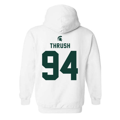 Michigan State - NCAA Football : Cal Thrush - Classic Shersey Hooded Sweatshirt-1