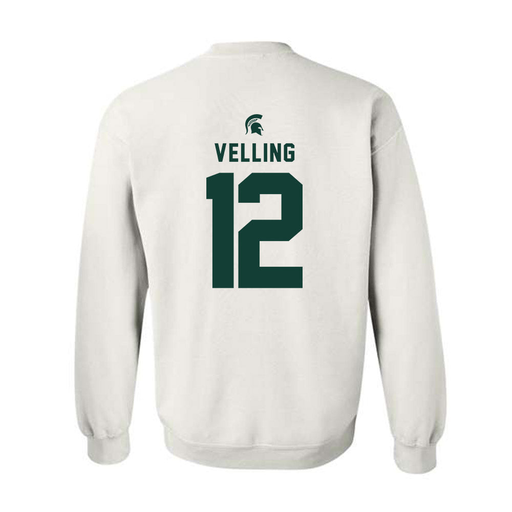 Michigan State - NCAA Football : Jack Velling - Classic Shersey Crewneck Sweatshirt-1