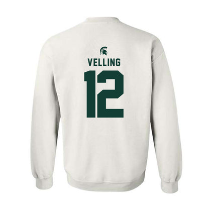 Michigan State - NCAA Football : Jack Velling - Classic Shersey Crewneck Sweatshirt-1