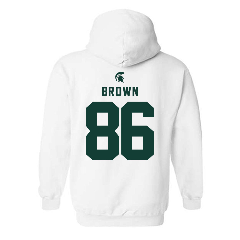 Michigan State - NCAA Football : Jaylan Brown - Classic Shersey Hooded Sweatshirt-1