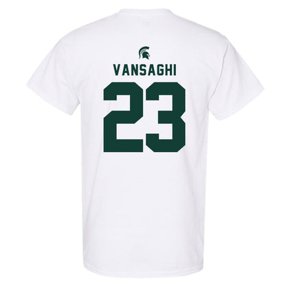 Michigan State - NCAA Men's Ice Hockey : Shane Vansaghi - Classic Shersey T-Shirt-1