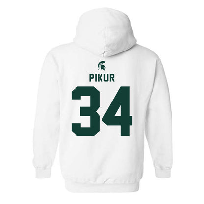 Michigan State - NCAA Baseball : Logan Pikur - Classic Shersey Hooded Sweatshirt-1