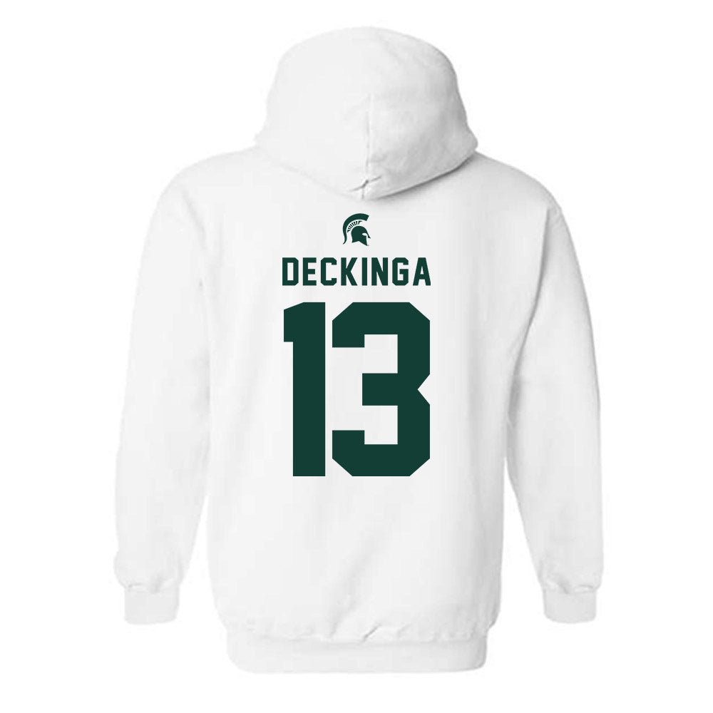 Michigan State - NCAA Baseball : CJ Deckinga - Classic Shersey Hooded Sweatshirt-1