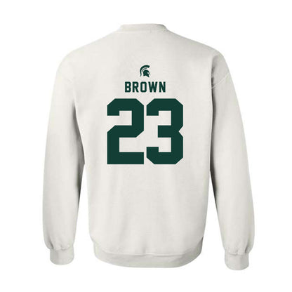 Michigan State - NCAA Women's Basketball : Jalyn Brown - Classic Shersey Crewneck Sweatshirt-1