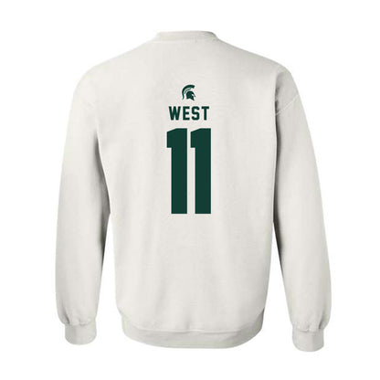 Michigan State - NCAA Men's Ice Hockey : Owen West - Classic Shersey Crewneck Sweatshirt-1