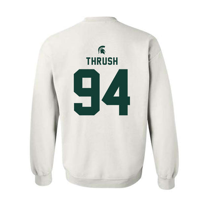 Michigan State - NCAA Football : Cal Thrush - Classic Shersey Crewneck Sweatshirt-1