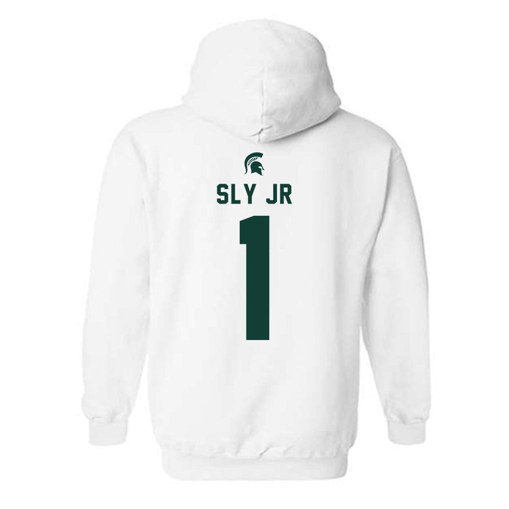 Michigan State - NCAA Men's Soccer : Michael Sly Jr - Classic Shersey Hooded Sweatshirt-1