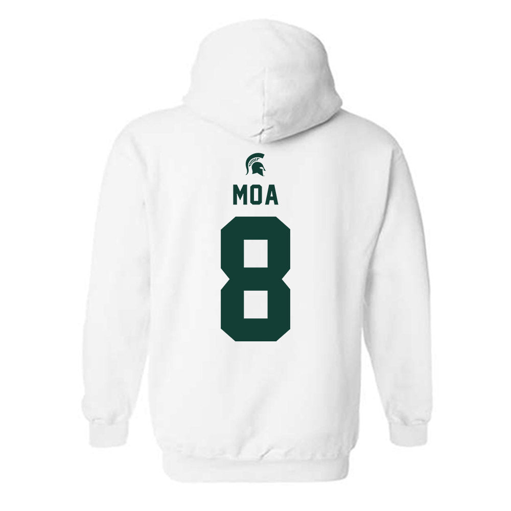 Michigan State - NCAA Football : Aisea Moa - Classic Shersey Hooded Sweatshirt-1