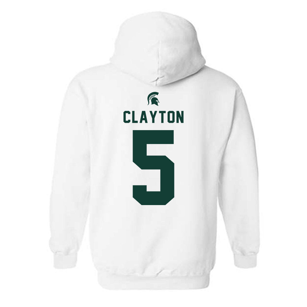 Michigan State - NCAA Women's Volleyball : Ky Clayton - Classic Shersey Hooded Sweatshirt-1