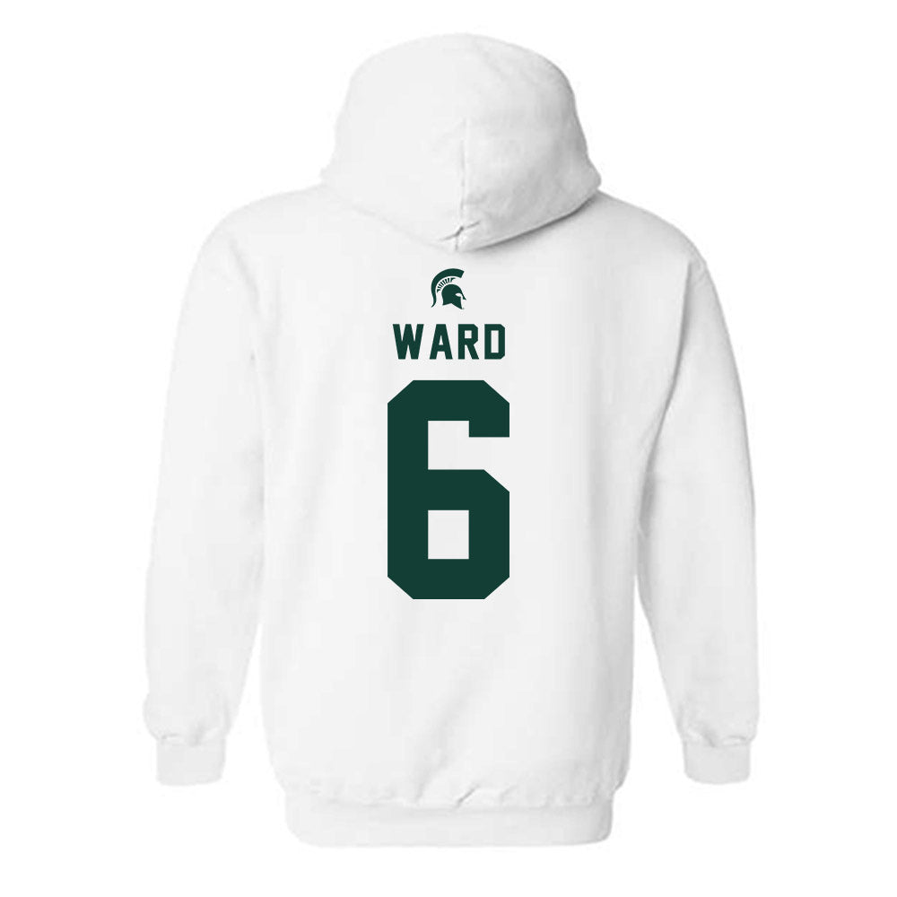 Michigan State - NCAA Men's Ice Hockey : Cole Ward - Classic Shersey Hooded Sweatshirt-1