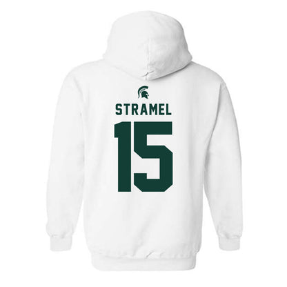 Michigan State - NCAA Men's Ice Hockey : Charlie Stramel - Classic Shersey Hooded Sweatshirt-1