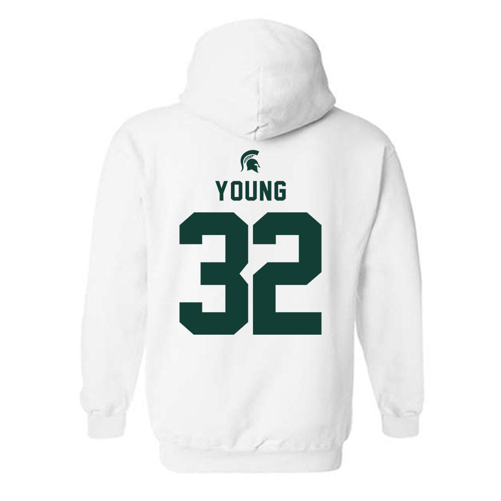 Michigan State - NCAA Football : Evan Young - Classic Shersey Hooded Sweatshirt-1